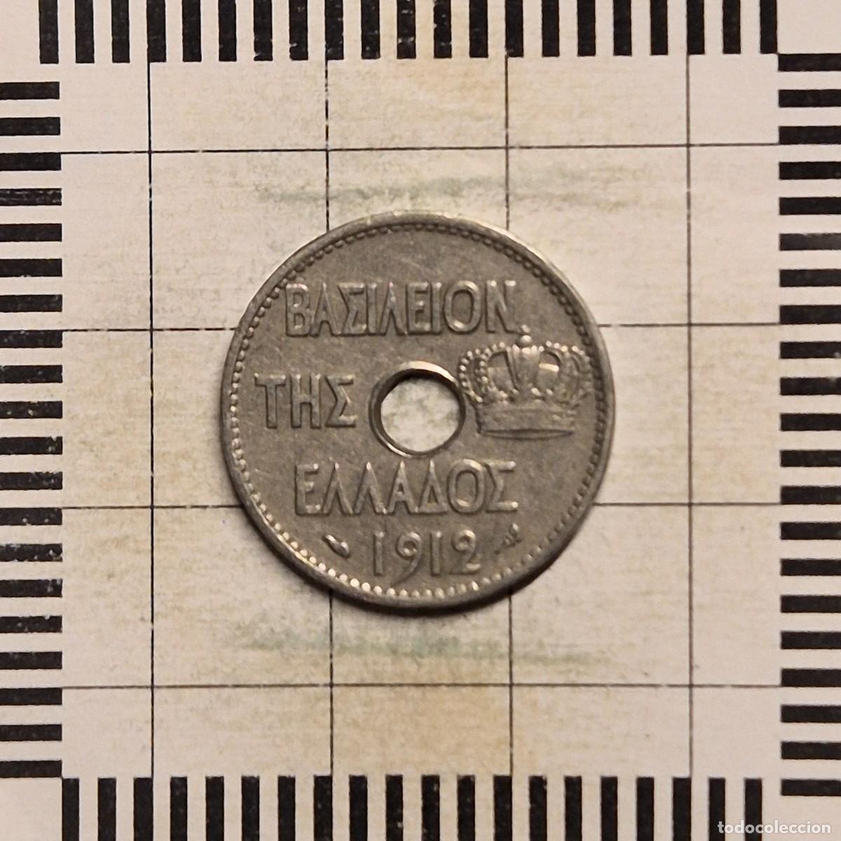 Old Coins of Europe: 10 LEPTA, GRECIA. JORGE I, 1912. (KM#63).