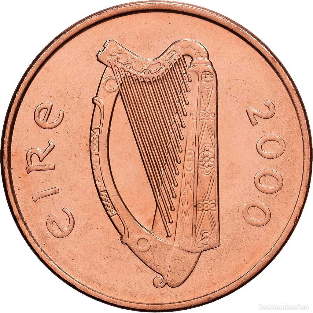 Monedas antiguas de Europa: [#139365] REP&Uacute;BLICA DE IRLANDA, 2 Pence, 2000, Dublin, Cobre chapado en acero, FDC