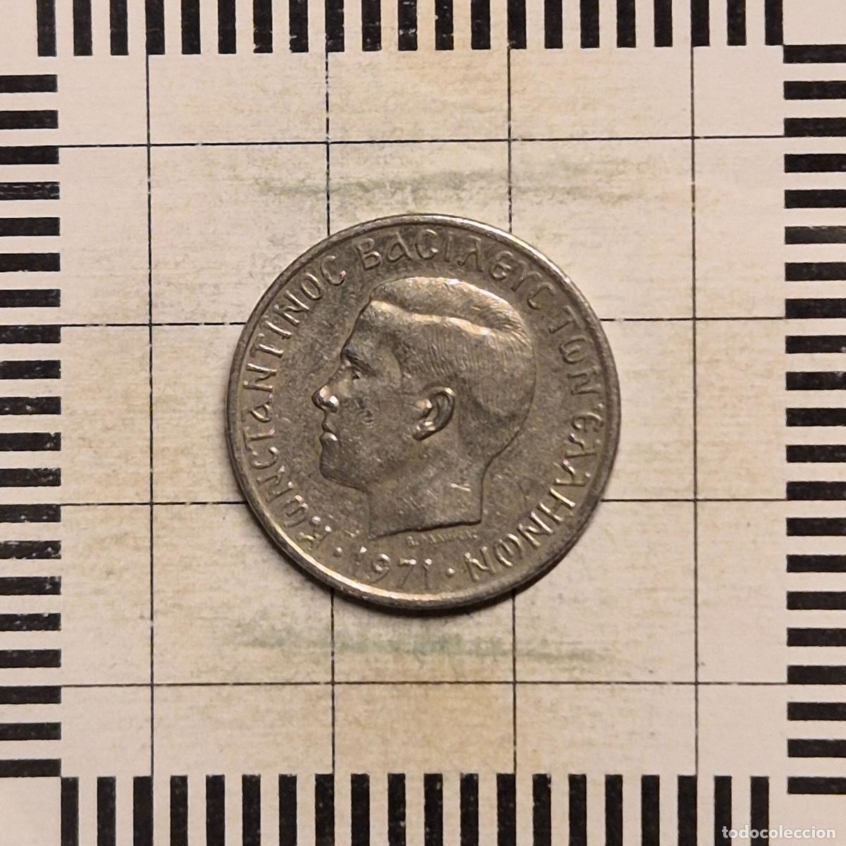 Monedas antiguas de Europa: 1 DRACMA, GRECIA. CONSTANTINO II, 1971. (KM#98).