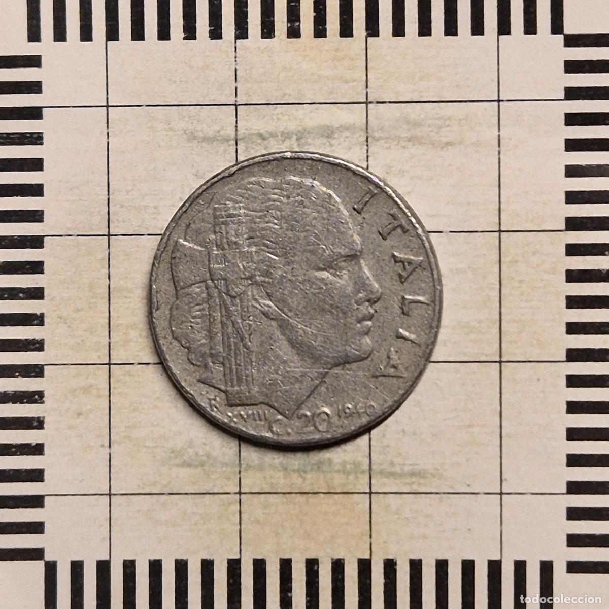 Monedas antiguas de Europa: 20 CENTESIMI, ITALIA. VICTOR MANUEL III, 1940. (KM#75b).