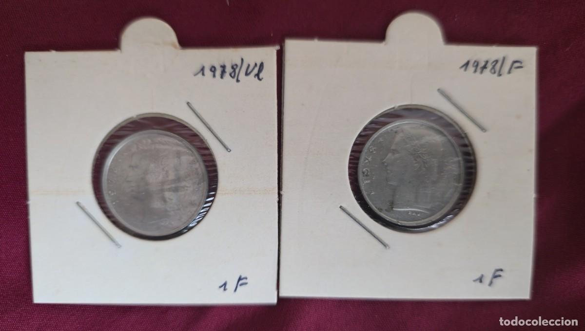 Monedas antiguas de Europa: 2 MONEDAS DE BELGICA 1978 - 1 FRANCO - BELGIQUE y BELGIE - MONEDAS ENCARTONADAS