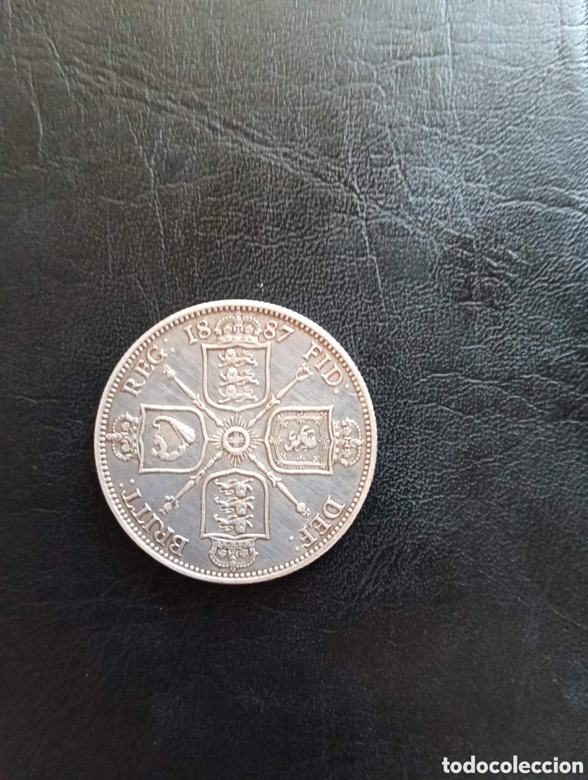 Monedas antiguas de Europa: Moneda PLATA INGLATERRA Doble Florin 1887 Victoria. Reino Unido UK