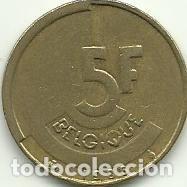 Monedas antiguas de Europa: BELGICA - 5 FRANCOS - BELGIQUE - 1986 - FOTOS
