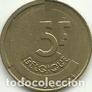 Monedas antiguas de Europa: BELGICA - 5 FRANCOS - BELGIQUE - 1988 - FOTOS