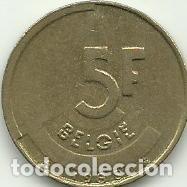 Monedas antiguas de Europa: BELGICA - 5 FRANCOS - BELGIE - 1988 - FOTOS