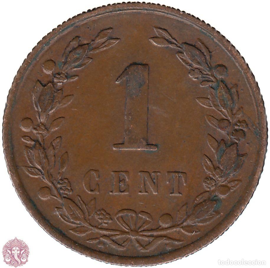 Monedas antiguas de Europa: PAISES BAJOS 1 Centavo 1878 Guillermo III KM#107