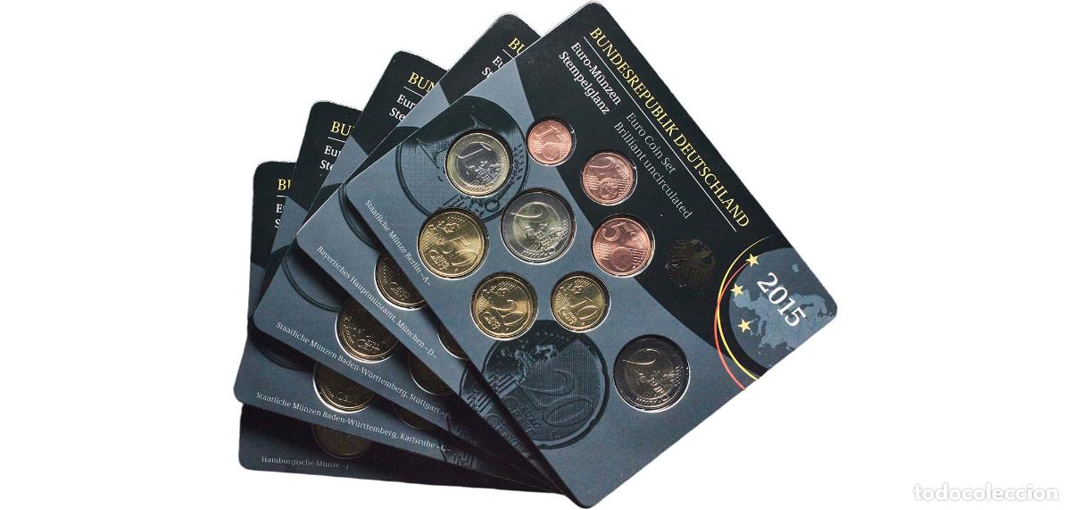Monedas antiguas de Europa: Germany Federal Republic 2015 Euros set complete (Bundesl&auml;nder - &rdquo;Hessen&rdquo;) Bimetallic: nickel brass