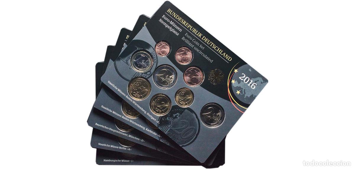 Monedas antiguas de Europa: Germany Federal Republic 2016 Euros set complete (Bundesl&auml;nder - &rdquo;Sachsen&rdquo; ,A,D,F,G,J) Bimetallic: