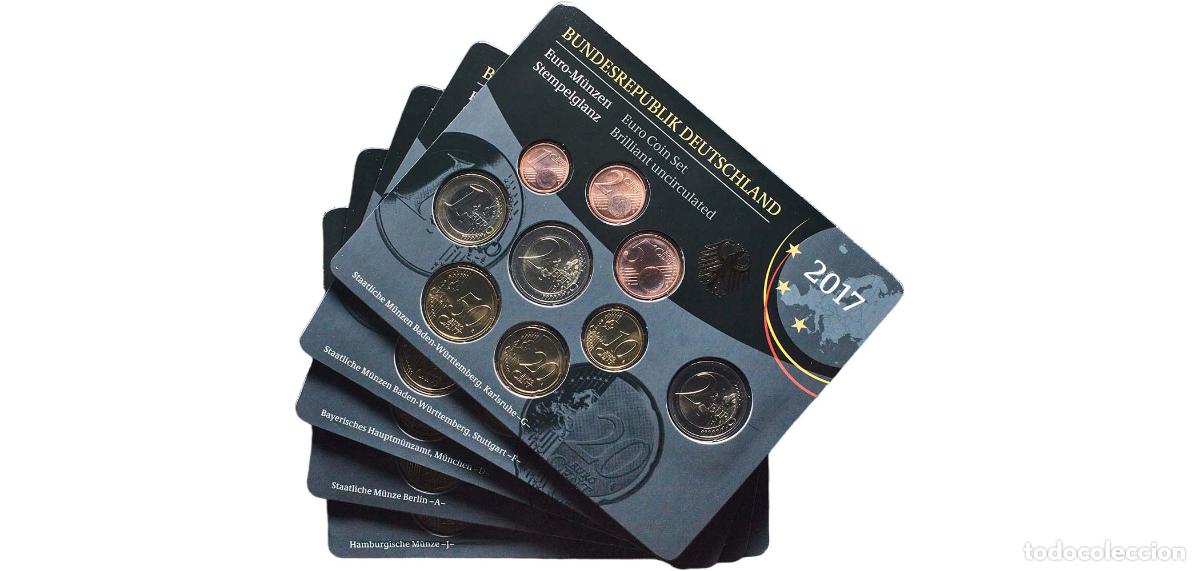 Monedas antiguas de Europa: Germany Federal Republic 2017 Euros set complete (Bundesl&auml;nder - &rdquo;Rheinland-Pfalz&rdquo; ,A,D,F,G,J) Bime