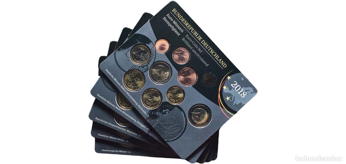 Monedas antiguas de Europa: Germany Federal Republic 2018 Euros set complete (Bundesl&auml;nder - &rdquo;Berlin&rdquo; ,A,D,F,G,J) Bimetallic: n