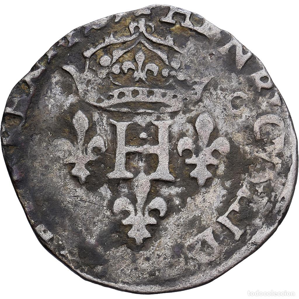 Monedas antiguas de Europa: [#139410] Francia, Henri III, Double Sol Parisis, 1574-1589, Toulouse, Vell&oacute;n, BC