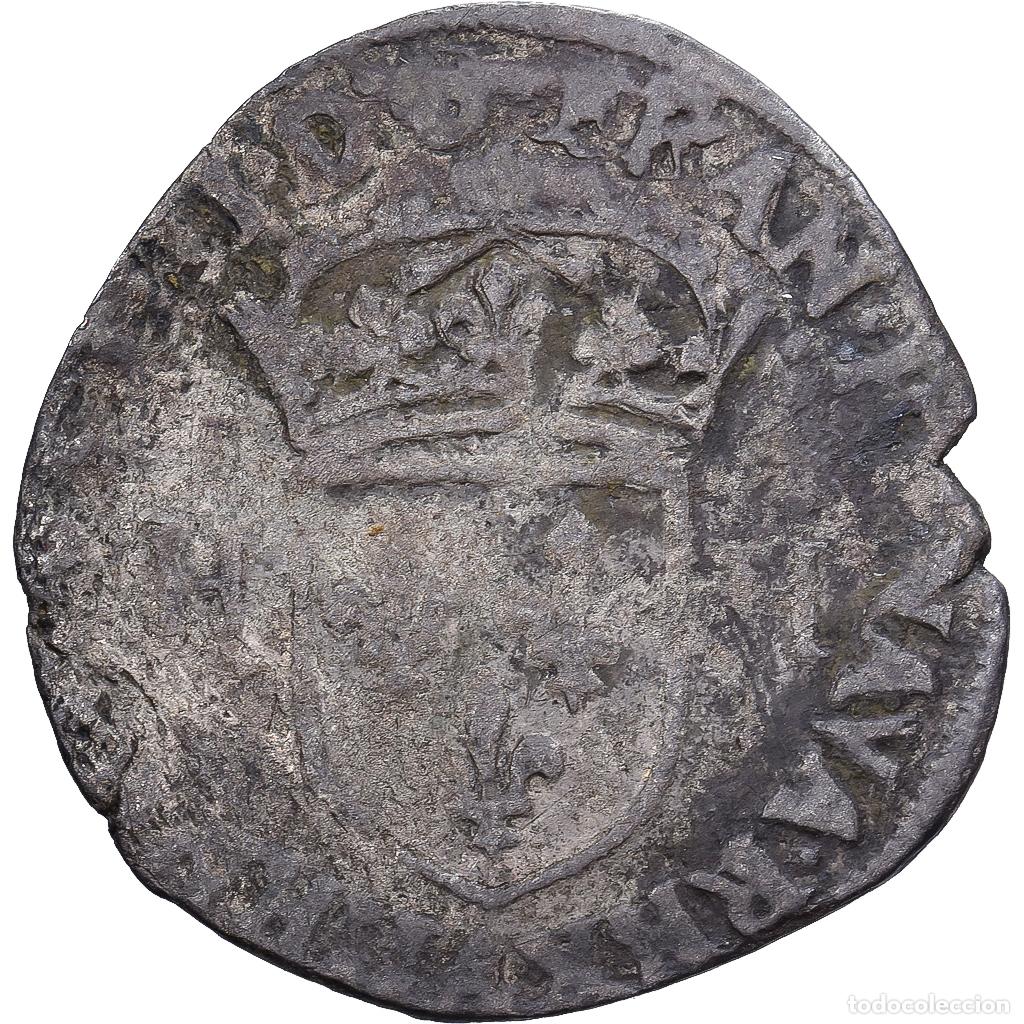 Monedas antiguas de Europa: [#139413] Francia, Henri IV, Douzain aux deux H, 1596, Paris, Vell&oacute;n, BC+, Gadoury:551