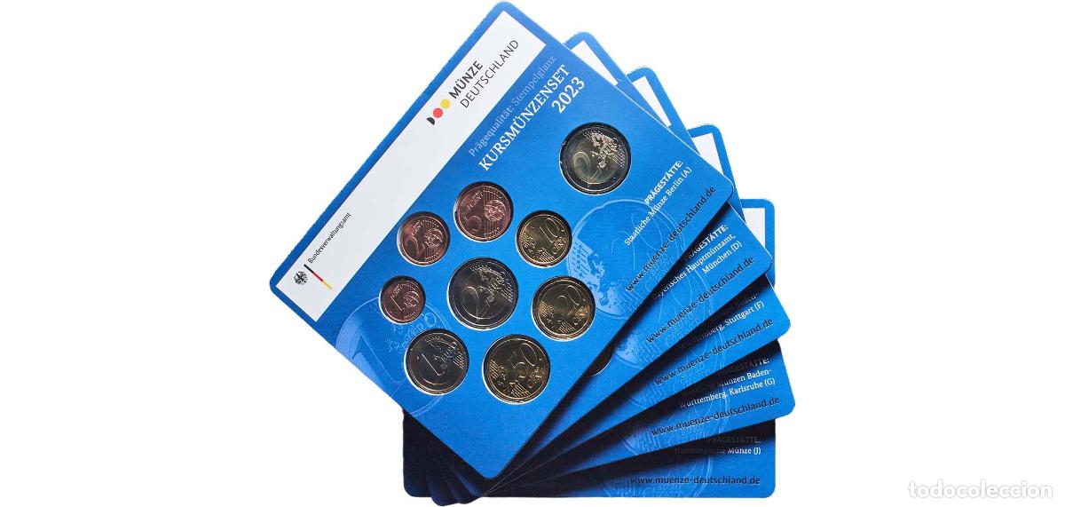 Monedas antiguas de Europa: Germany Federal Republic 2023 Euros set complete (Bundesl&auml;nder II - &rdquo;Hamburg&rdquo; ,A,D,F,G,J) Bimetalli