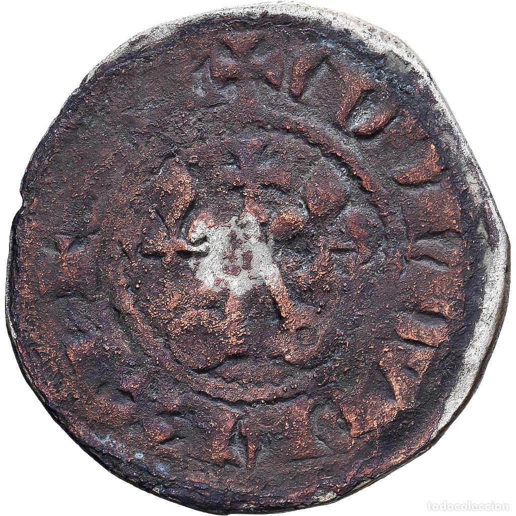 Monedas antiguas de Europa: [#139431] Francia, Philippe IV le Bel, Double Tournois, 1295-1303, Vell&oacute;n, BC+