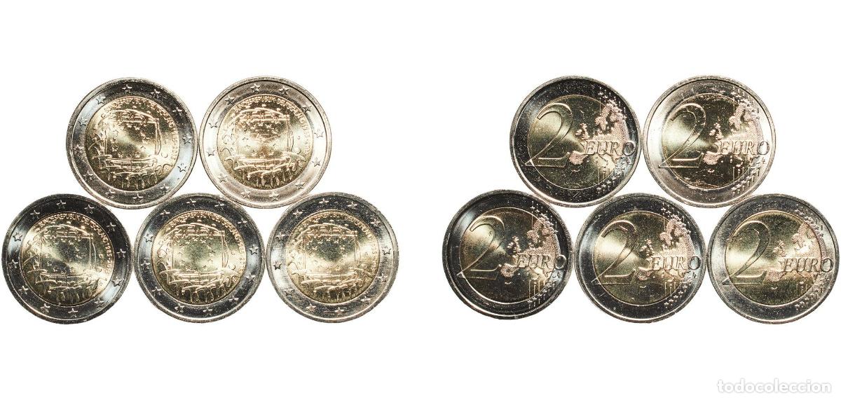 Monedas antiguas de Europa: Germany Federal Republic 2015 2 Euros set complete (30 Years of European Union Flag . A,D,F,G,J) Bi