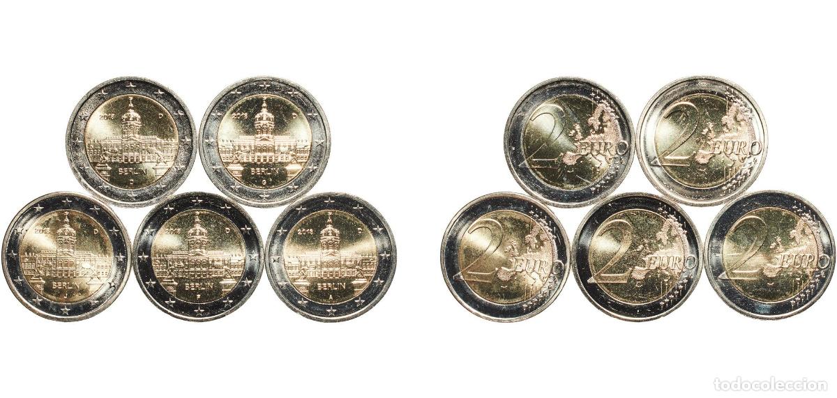 Monedas antiguas de Europa: Germany Federal Republic 2018 2 Euros set complete (Bundesl&auml;nder - &rdquo;Berlin&rdquo; . A,D,F,G,J) Bimetallic