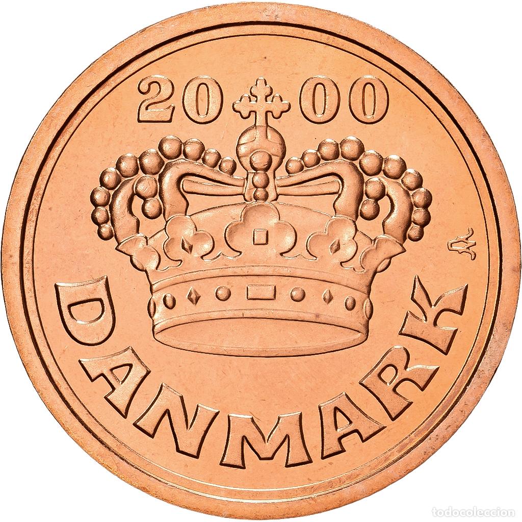 Monedas antiguas de Europa: [#139498] Dinamarca, Margrethe II, 50 &Ouml;re, 2000, Copenhagen, Bronce, FDC, KM:866.2