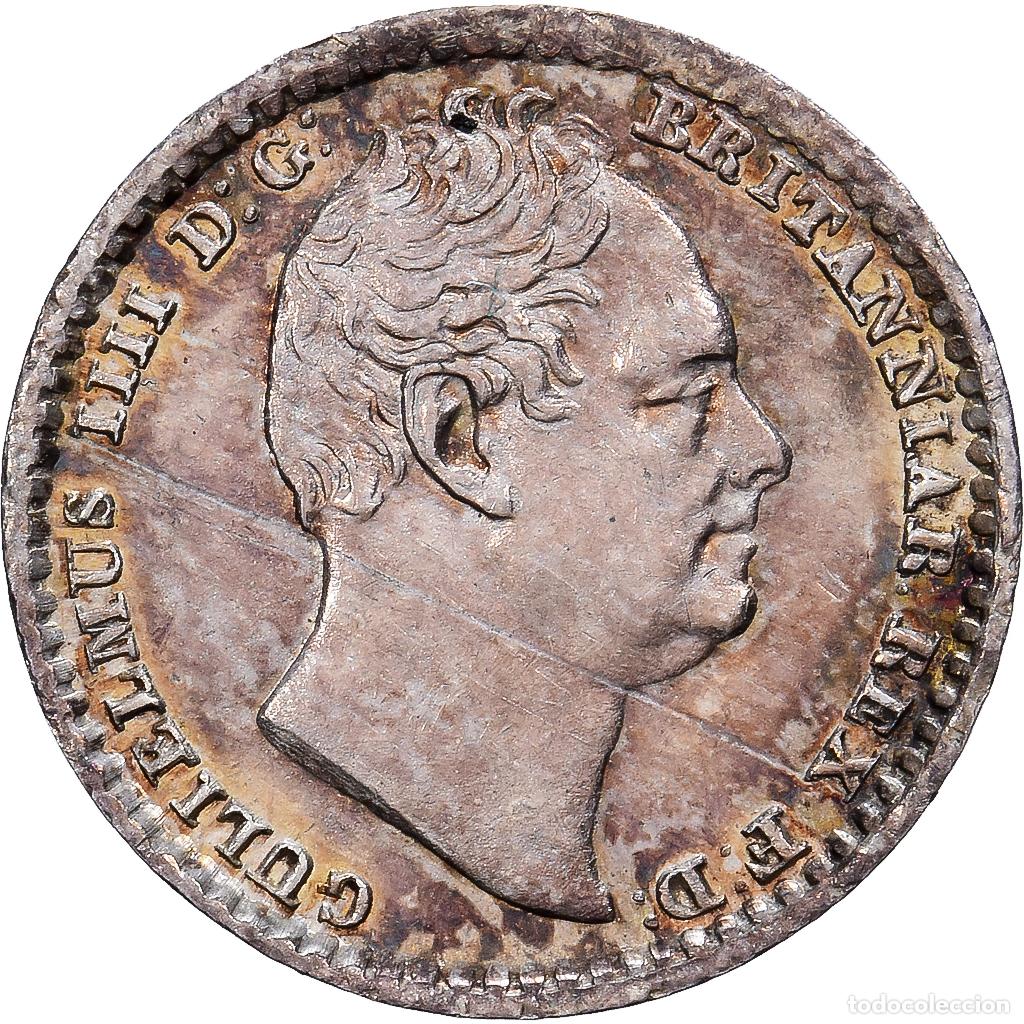 Monedas antiguas de Europa: [#139470] Reino Unido, William IV, 1 Penny, Maundy, 1832, London, Prooflike, Plata, SC