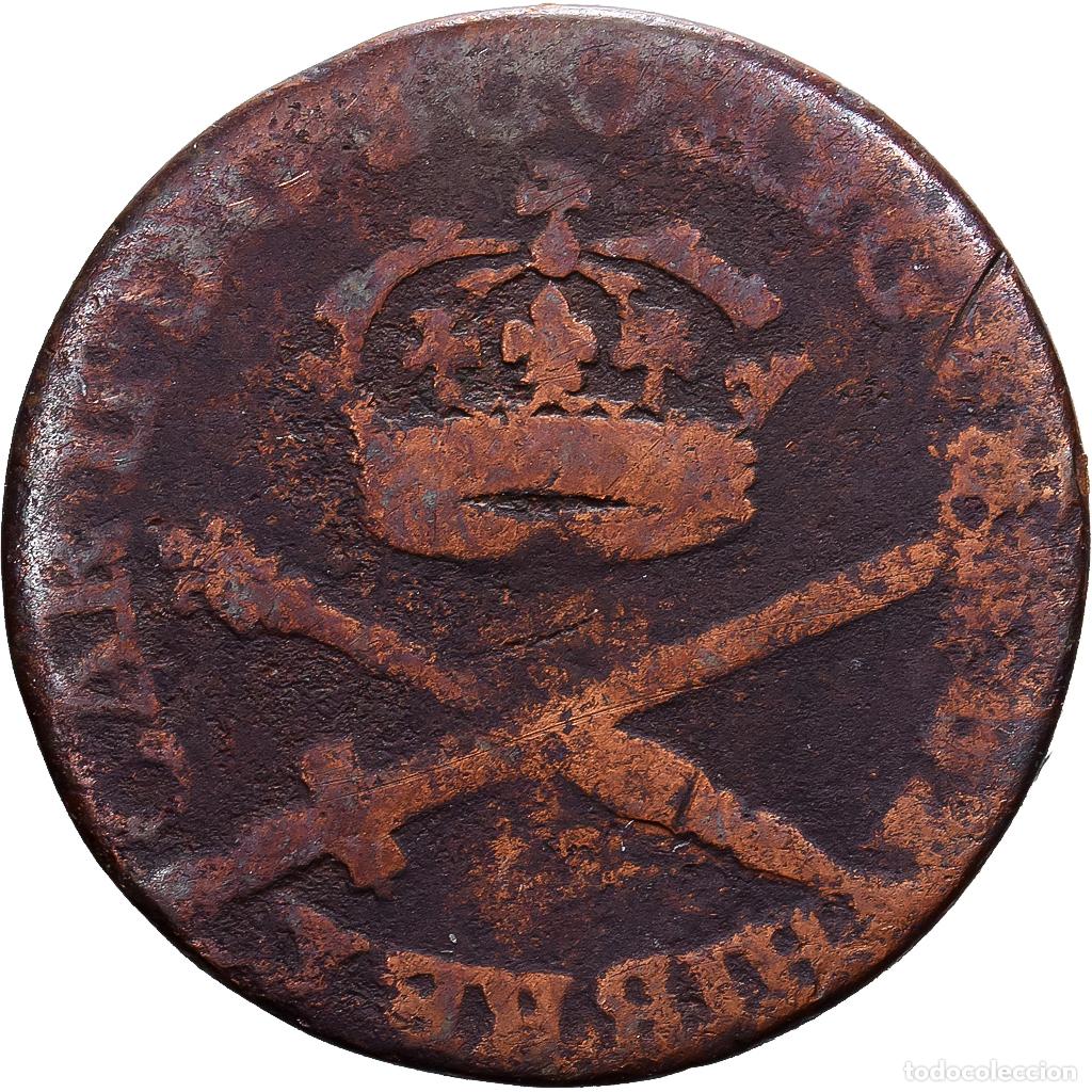 Monedas antiguas de Europa: [#139472] Escocia, Charles II, 2 Pence, 1677, Edinburgh, Cobre, BC, Spink:5630, KM:114
