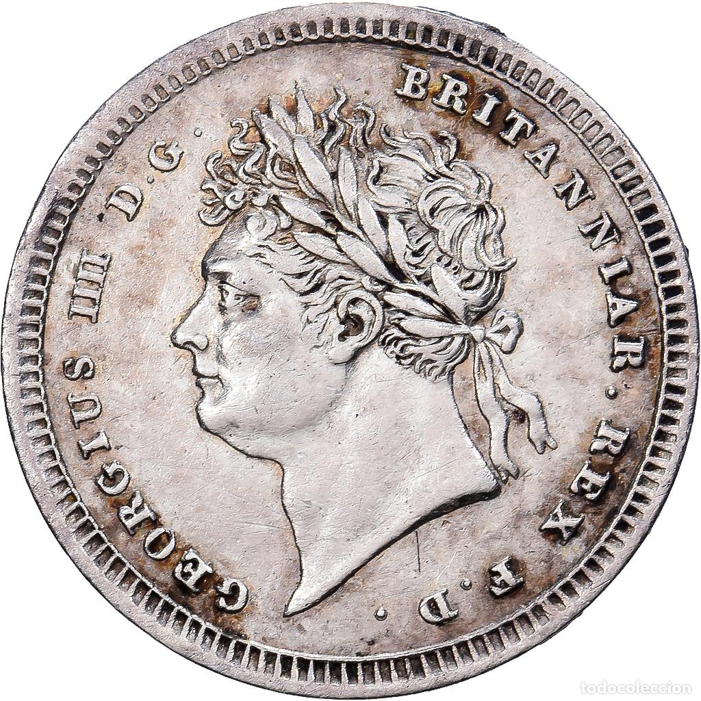 Monedas antiguas de Europa: [#139468] Reino Unido, George IV, 2 Pence, Maundy, 1829, London, Prooflike, Plata, SC