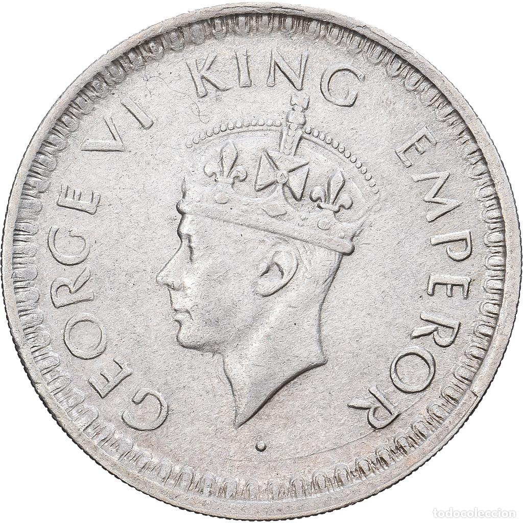 Monedas antiguas de Europa: [#139474] India-Brit&aacute;nica, George VI, 1/2 Rupee, 1944, Lahore, Plata, EBC, KM:552