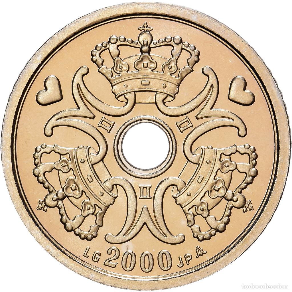 Monedas antiguas de Europa: [#139499] Dinamarca, Margrethe II, 1 Krone, 2000, Copenhagen, Cupronickel, FDC, KM:873.1