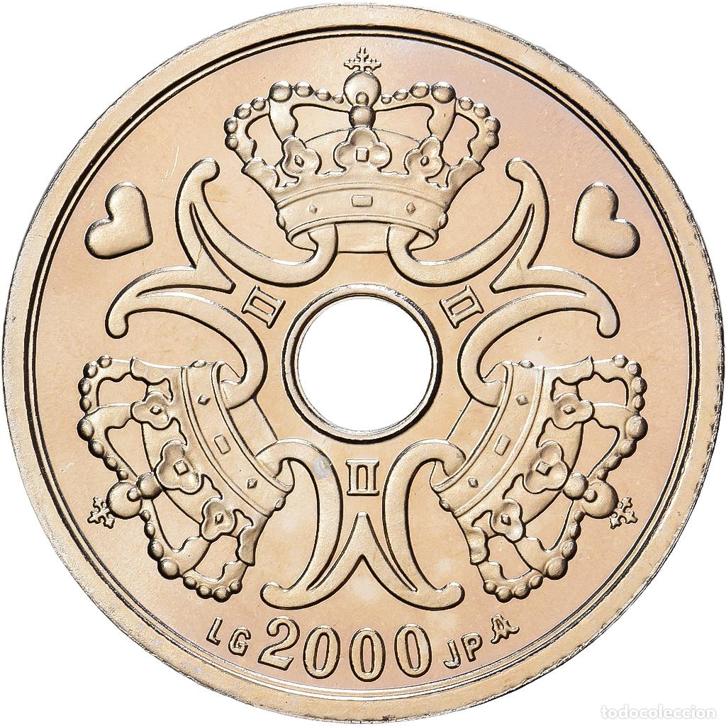 Monedas antiguas de Europa: [#139500] Dinamarca, Margrethe II, 2 Kroner, 2000, Copenhagen, Cupronickel, FDC, KM:874.1
