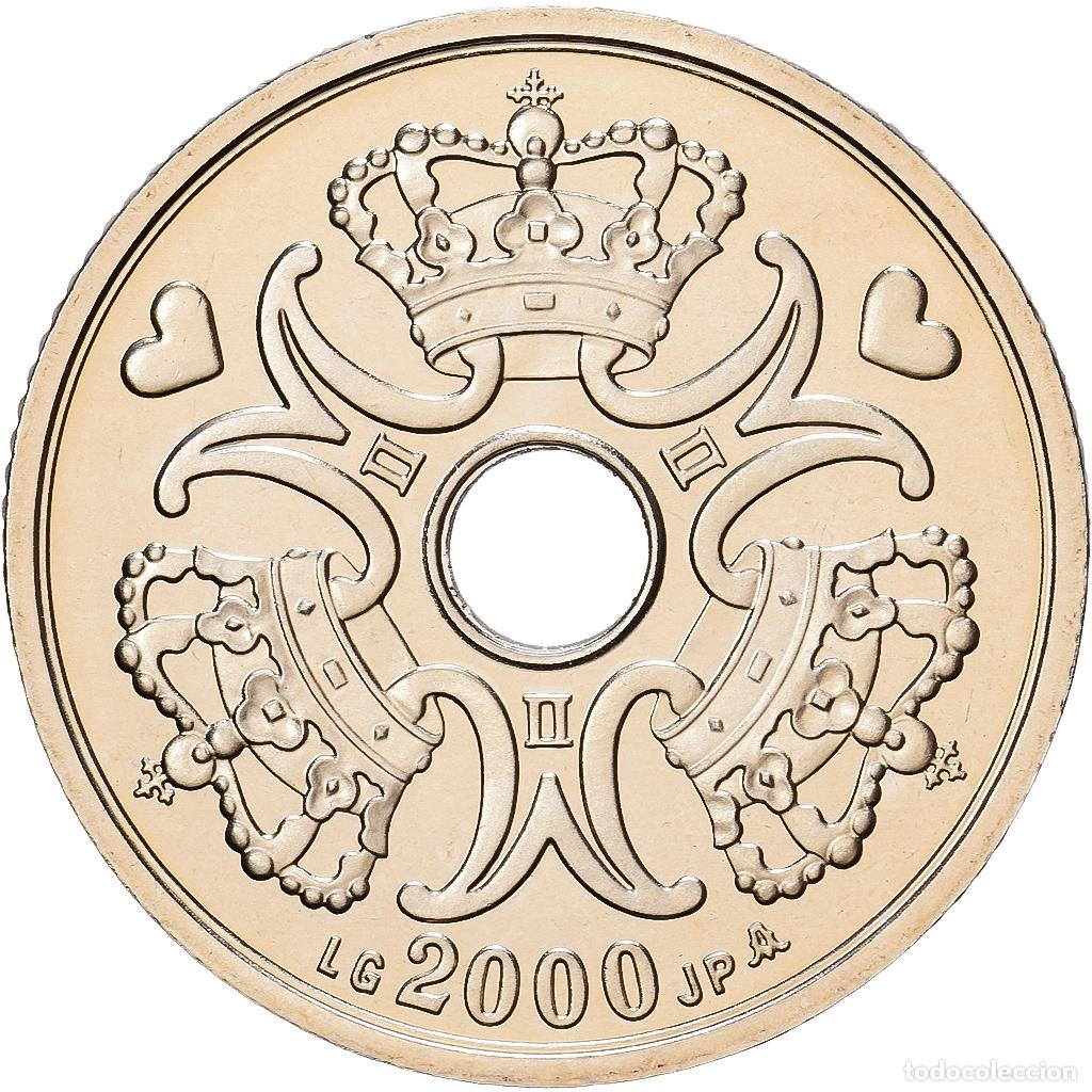 Monedas antiguas de Europa: [#139501] Dinamarca, Margrethe II, 5 Kroner, 2000, Copenhagen, Cupronickel, FDC, KM:869.1