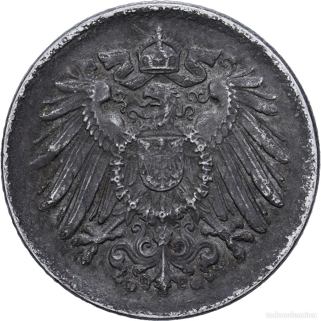 Monedas antiguas de Europa: [#139548] ALEMANIA - IMPERIO, Wilhelm II, 5 Pfennig, 1918, Hierro, BC+