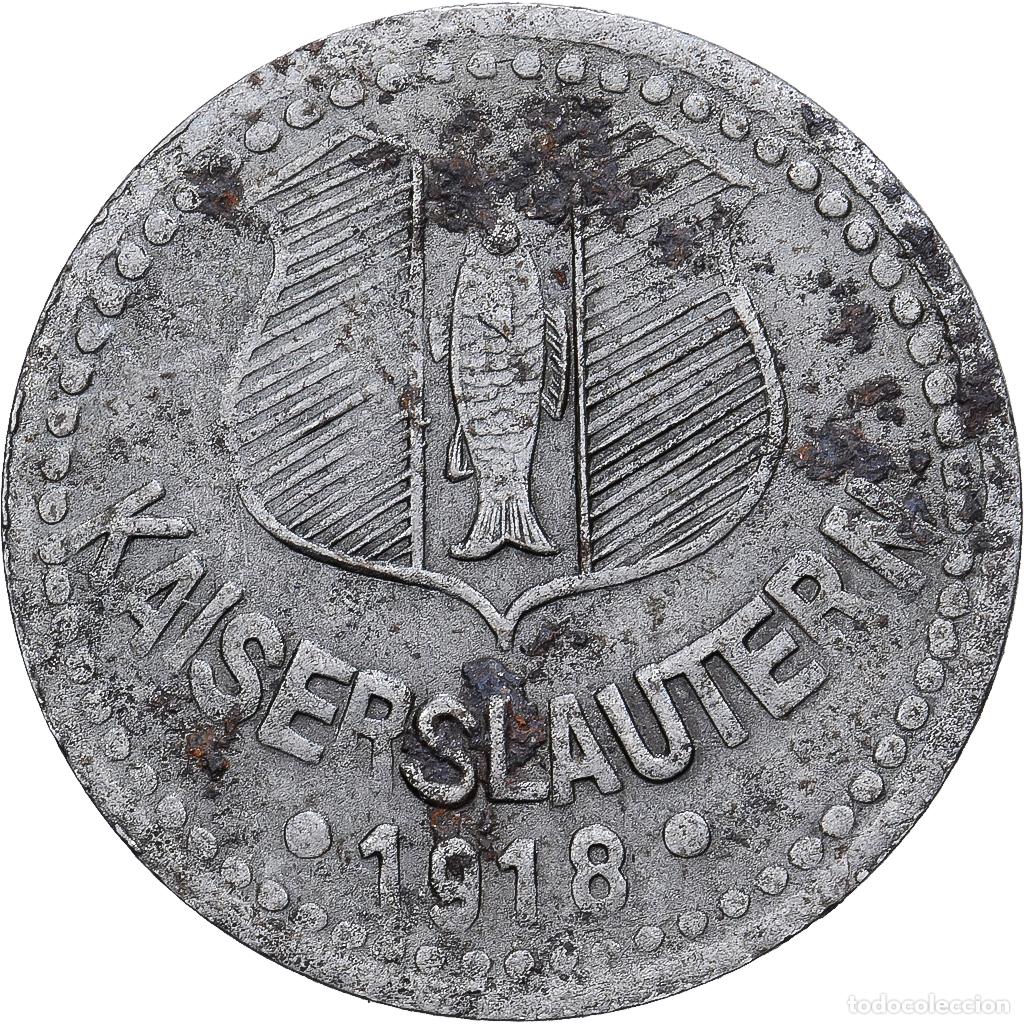 Monedas antiguas de Europa: [#139547] Alemania, Kaiserlautern, 5 Pfennig, 1918, MBC, Hierro