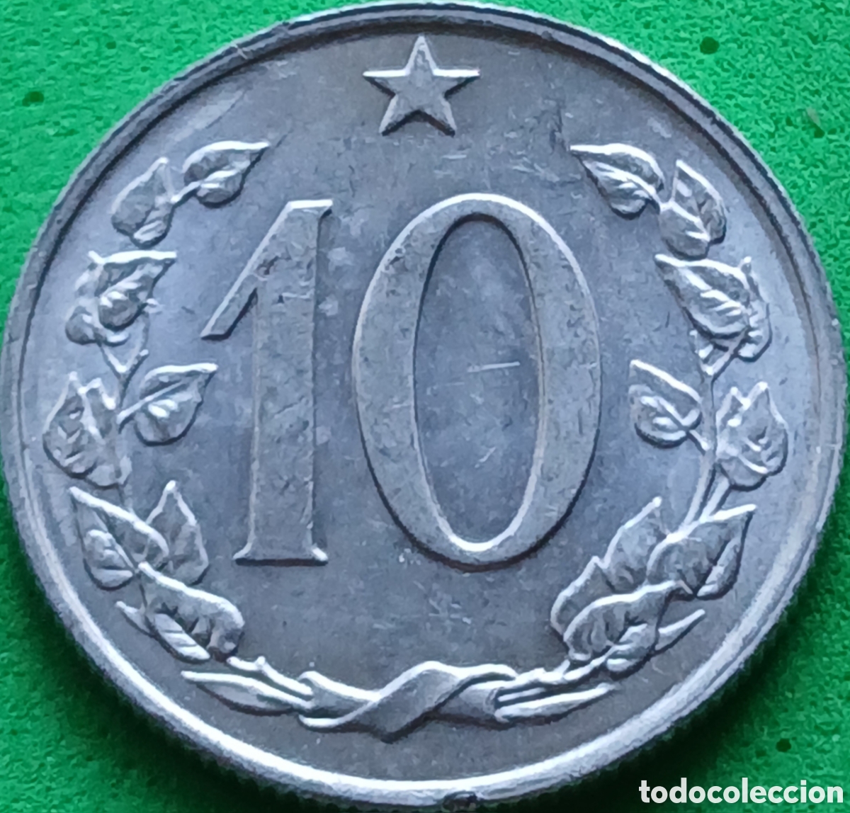 Monedas antiguas de Europa: Checoslovaquia 10 hellers 1968 km#49.1