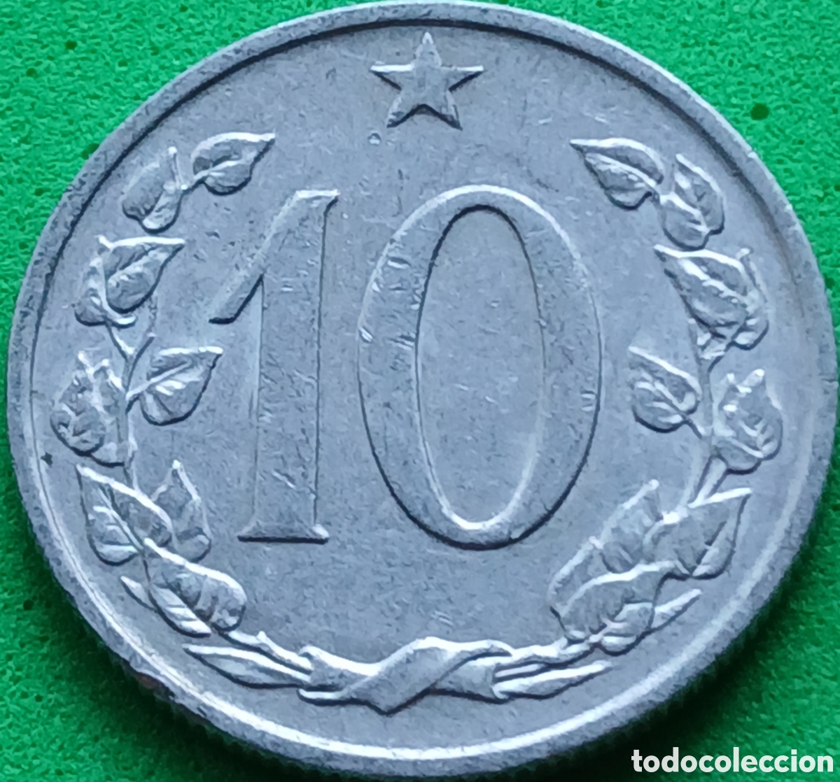Monedas antiguas de Europa: Checoslovaquia 10 hellers 1966 km#49.1
