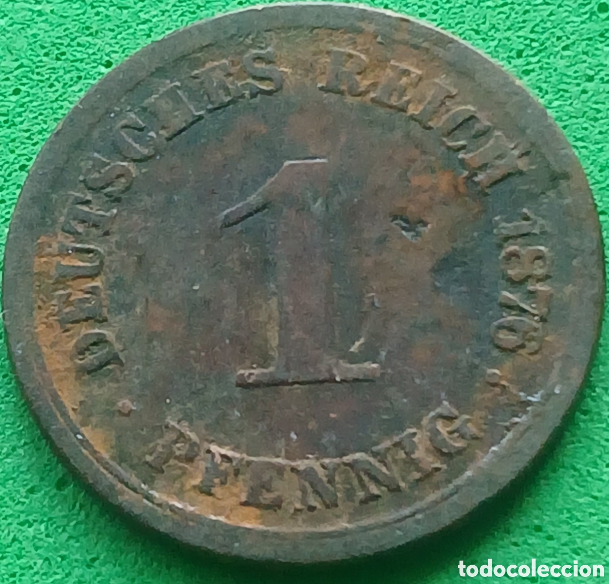 Monedas antiguas de Europa: Alemania Imperio 1 pfennig 1876 D km#1 RARA (R) !