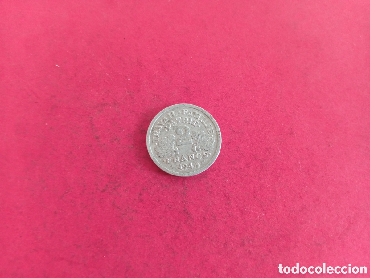 Monedas antiguas de Europa: 2 francos de Francia 1944