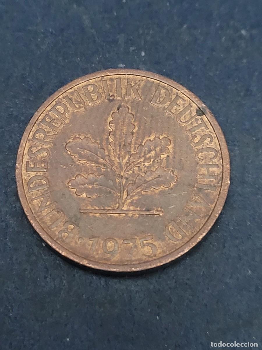 Old Coins of Europe: Moneda 2 pfennig 1975 &rdquo;F&rdquo; Alemania RFA