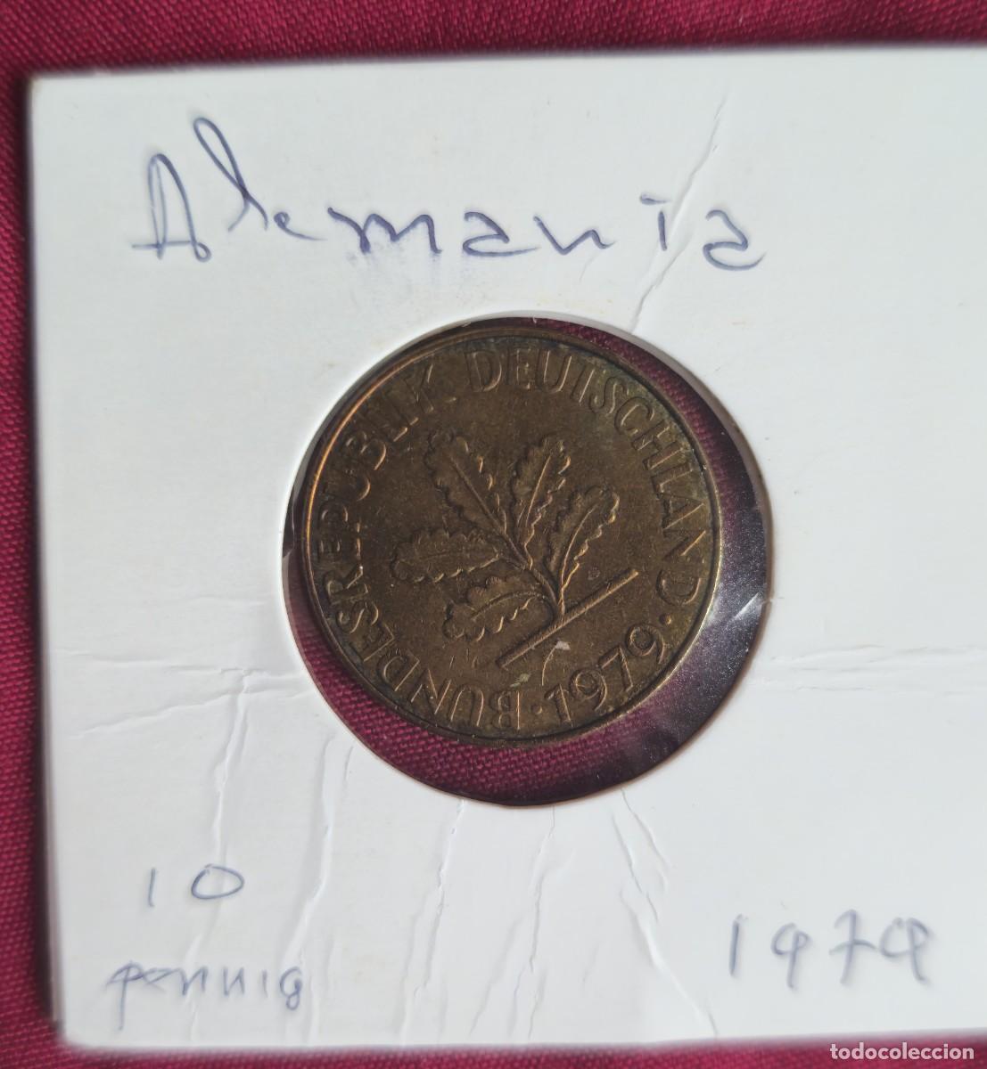 Monedas antiguas de Europa: MONEDA DE ALEMANIA 1979 - 10 PFENNIG - CECA J - MONEDAS ENCARTONADAS