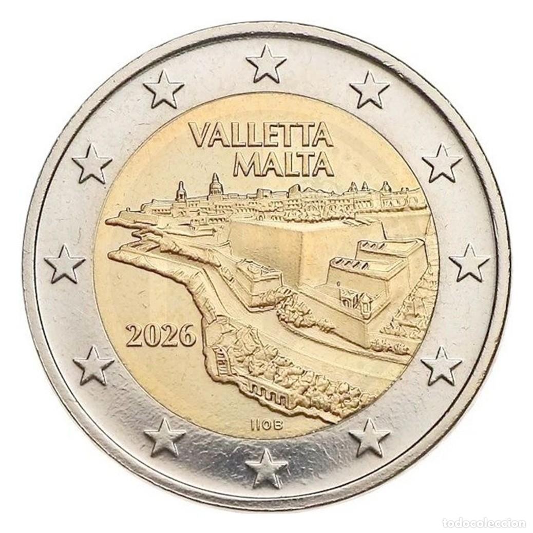 Monedas antiguas de Europa: Malta 2 Euros Conmemorativa Valletta 2026 Km Nuevo Sc Unc