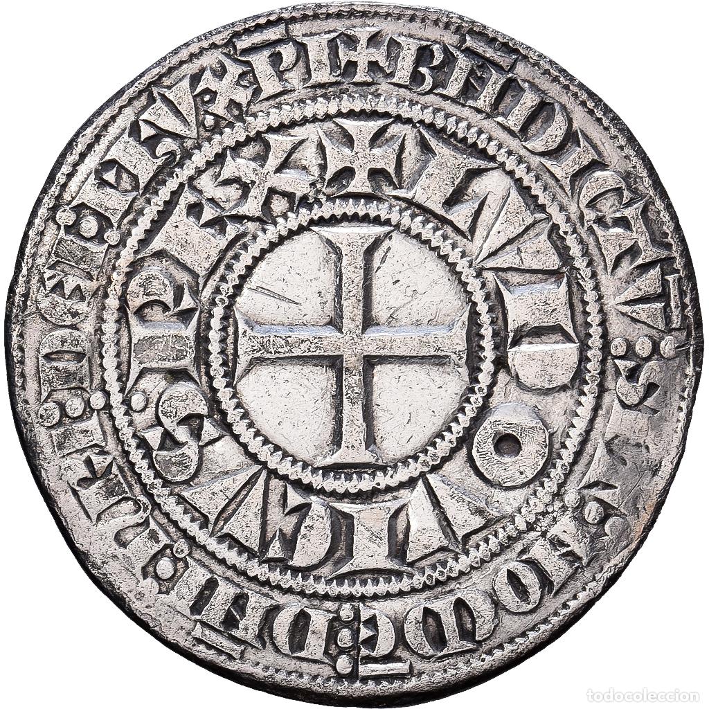 Monedas antiguas de Europa: [#139446] Francia, Louis IX, Gros Tournois, 1266-1270, Plata, MBC, Duplessy:190