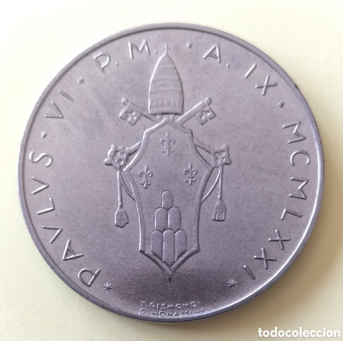 Monedas antiguas de Europa: Moneda 100 Liras 1971 Vaticano.