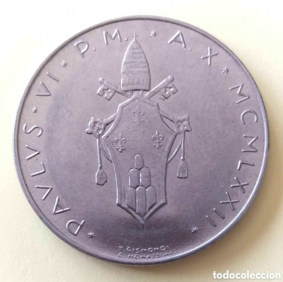 Monedas antiguas de Europa: Moneda 100 Liras 1972 Vaticano.