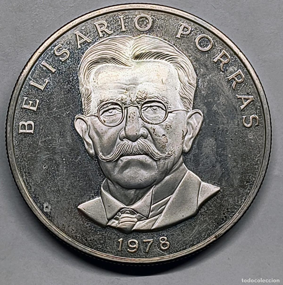 Monedas antiguas de Europa: 5 Balboas Plata Panam&aacute; 1978 &ndash; Belisario Porras 75 Aniversario