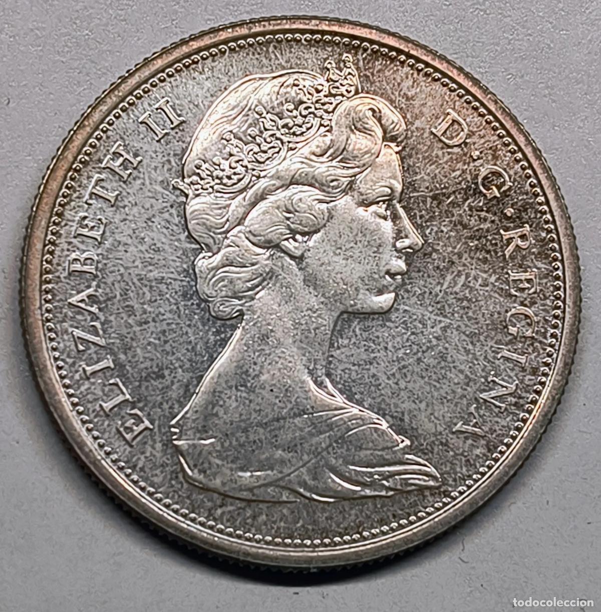 Monedas antiguas de Europa: 50 Cents Canad&aacute; 1965 &ndash; Isabel II
