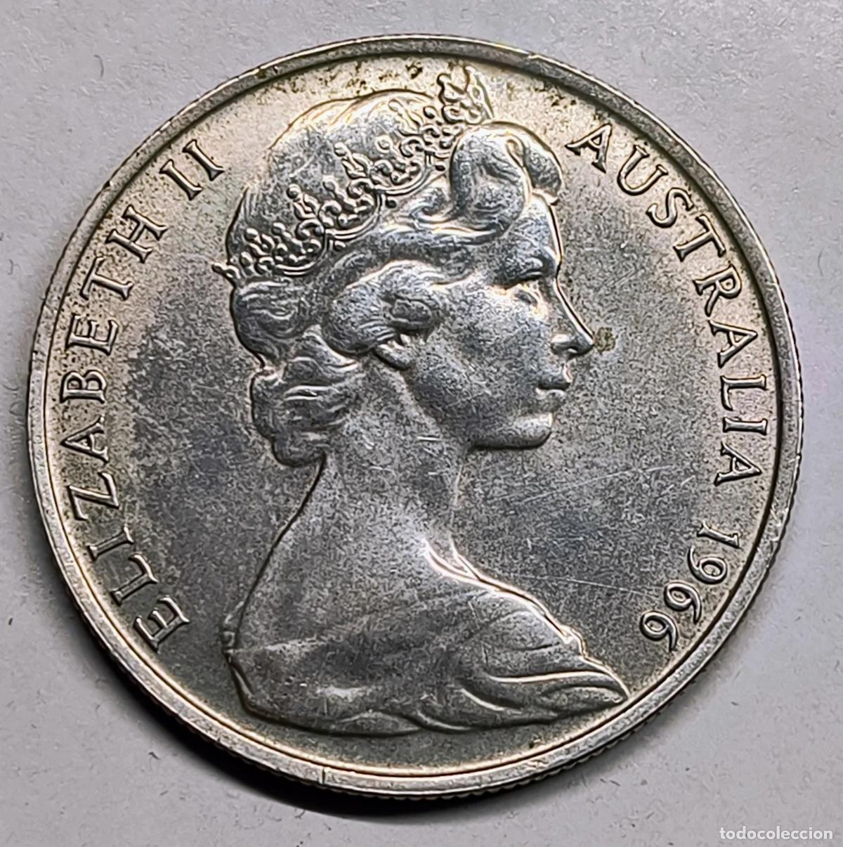 Monedas antiguas de Europa: 50 Cents Australia 1966 &ndash; Isabel II