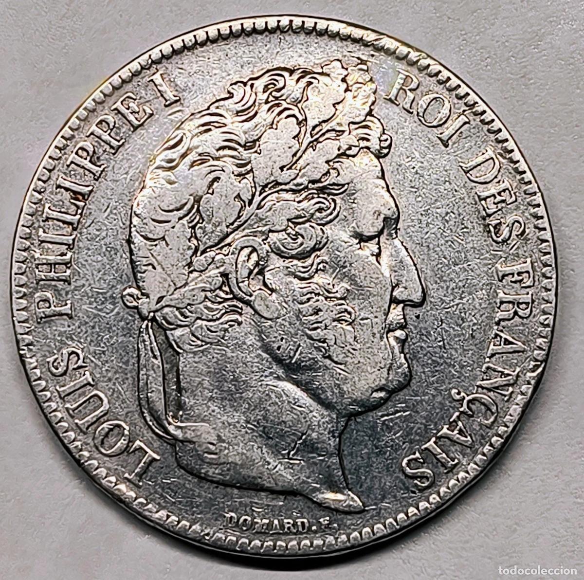 Monedas antiguas de Europa: 5 Francs Francia 1836 &mdash; Louis-Philippe