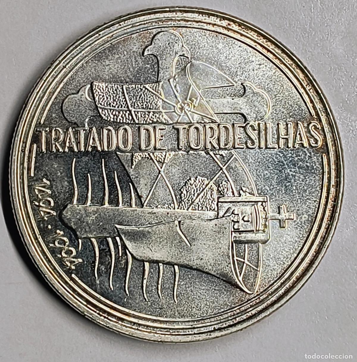 Monedas antiguas de Europa: 1000 Escudos Portugal 1994 &ndash; Tratado de Tordesillas