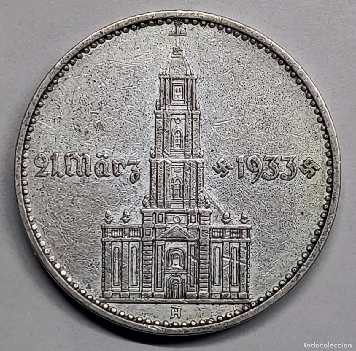 Monedas antiguas de Europa: 2 Reichsmark Plata Alemania 1934-A &ndash; Iglesia Garnison