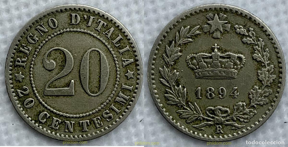 Monedas antiguas de Europa: 2293 ITALIA 1894 REGNO D'ITALIA 20 CENTESIMI 1894 R