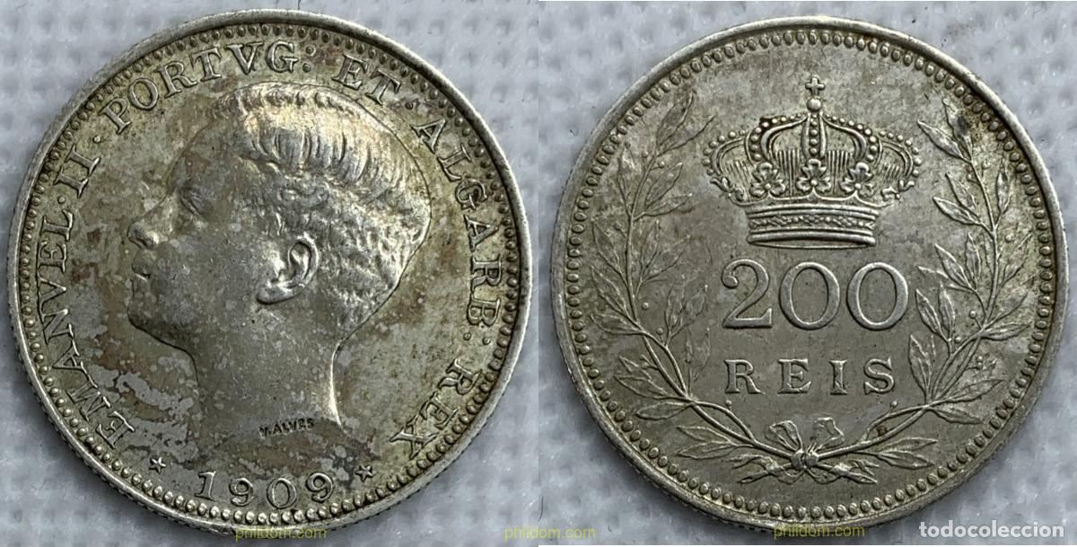 Monedas antiguas de Europa: 2296 PORTUGAL 1909 PORTUGAL MANUEL II 200 REIS 1909