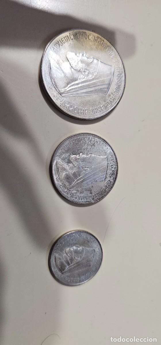 Monedas antiguas de Europa: Chipre coleccion monedas 3-6-12 libras plata 1974