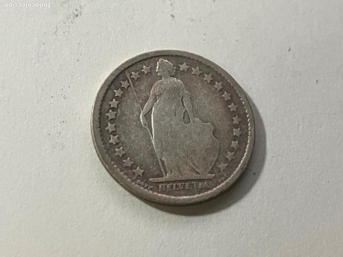 Monedas antiguas de Europa: Suiza Moneda plata 1/2 franco - Helvetia 1898